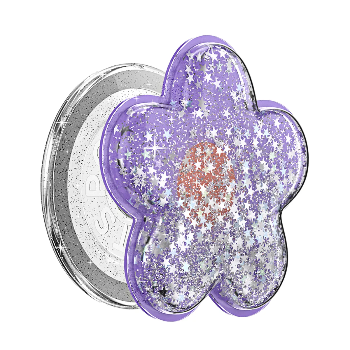 Support Smartphone Popgrip Premium Magsafe Effet Pailleté Étoile Lavande Popsockets