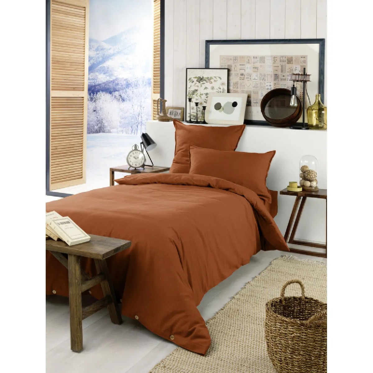 Housse De Couette "candice" Toutes Dimensions Flanelle De Coton L'effet Papillon