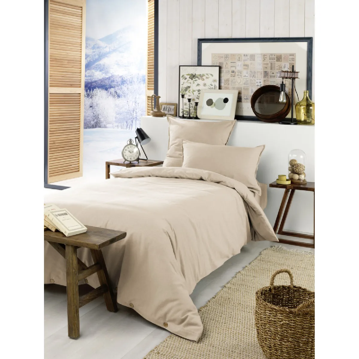 Housse De Couette "candice" Toutes Dimensions Flanelle De Coton L'effet Papillon