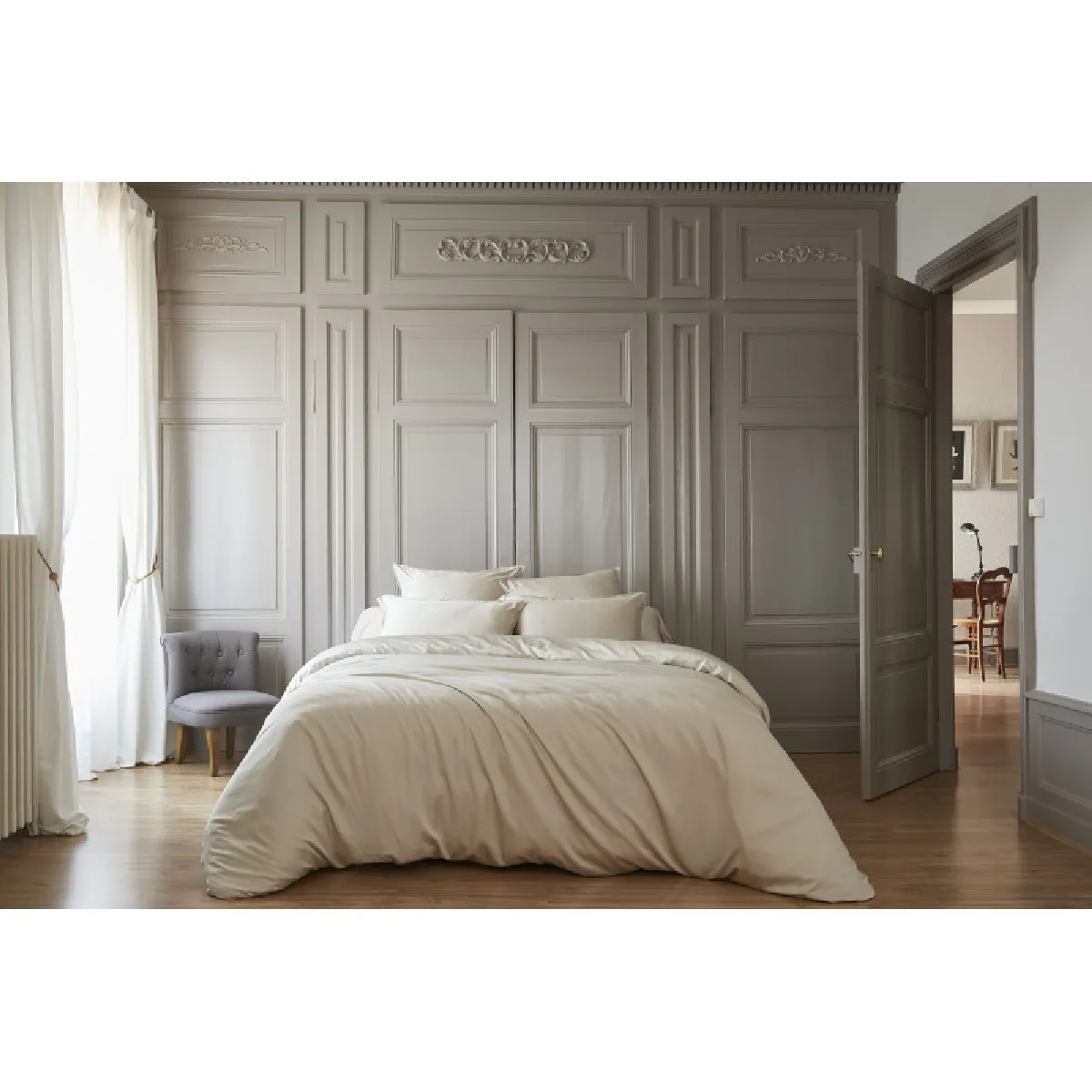 Housse De Couette "salomé" Viscose De Bambou 120 Fils/cm² L'effet Papillon