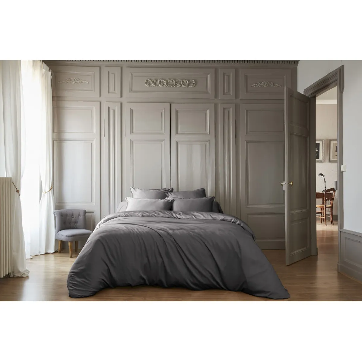 Housse De Couette "salomé" Viscose De Bambou 120 Fils/cm² L'effet Papillon