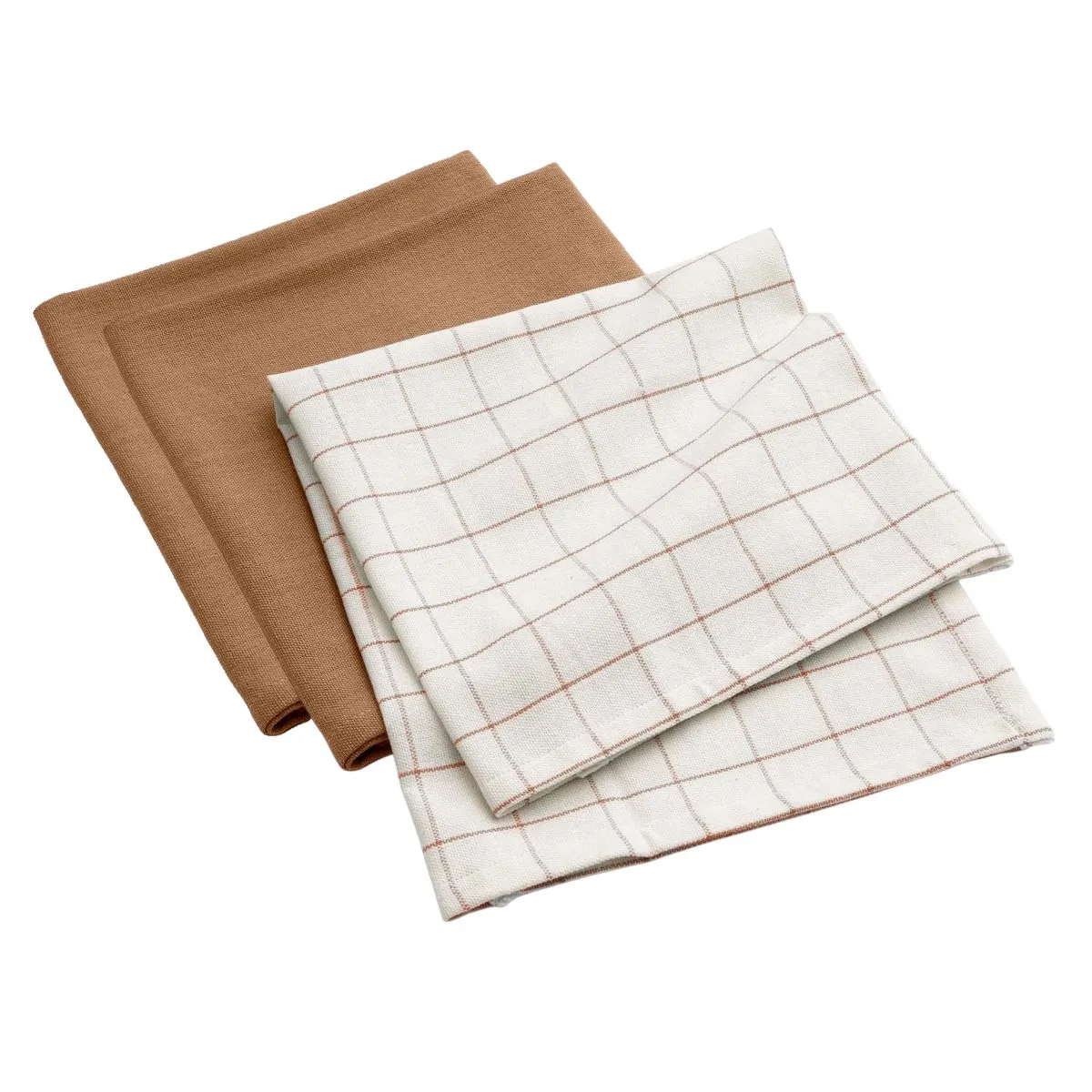 Lot De 3 Torchons De Cuisine "gourmet" 50x70cm Mocha