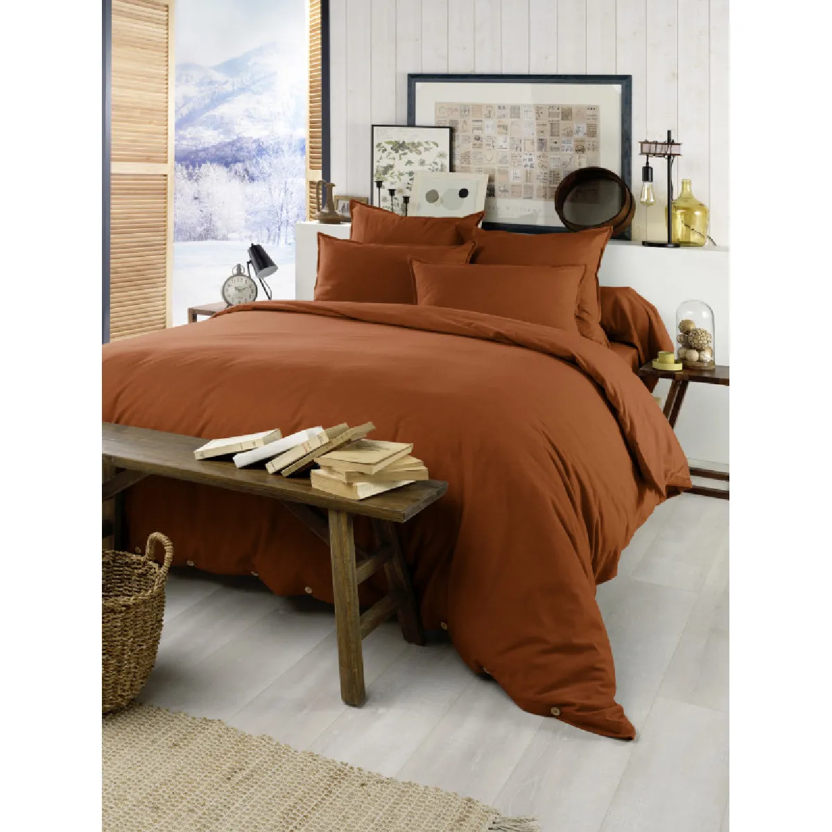 Housse De Couette "candice" Toutes Dimensions Flanelle De Coton L'effet Papillon