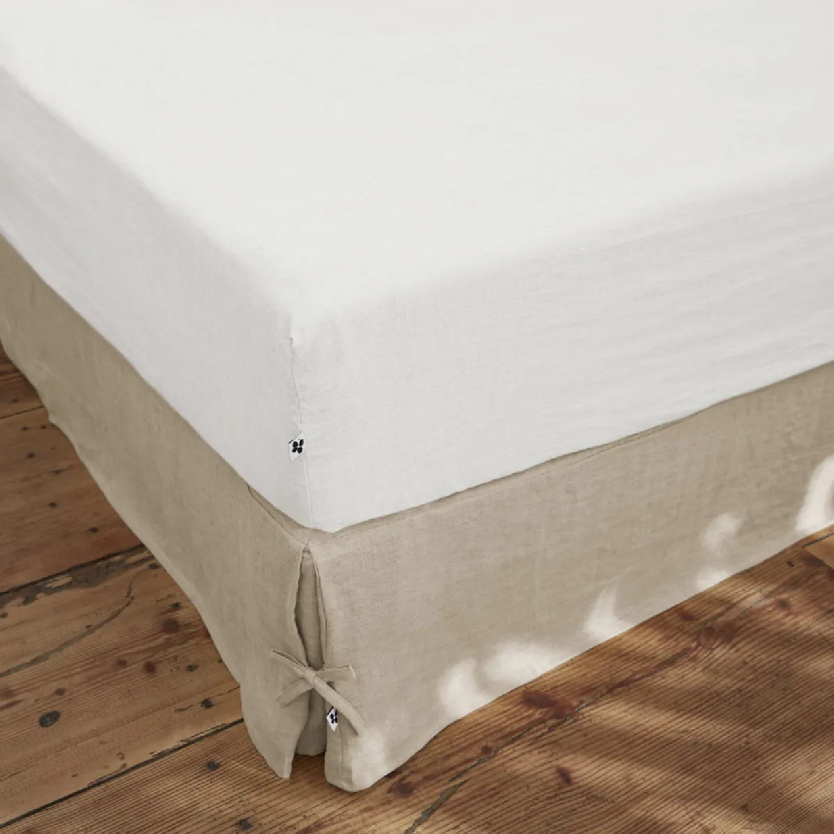 Drap housse "Soline" toutes dimensions Lin lavé - 180x200 - Soline Craie
