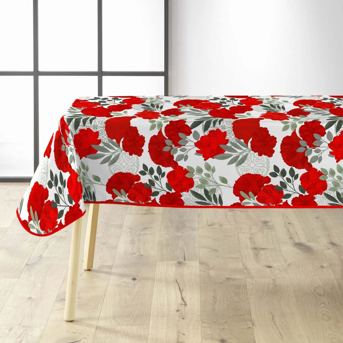 Nappe Imprimé "occitanie" 140x240cm Rouge