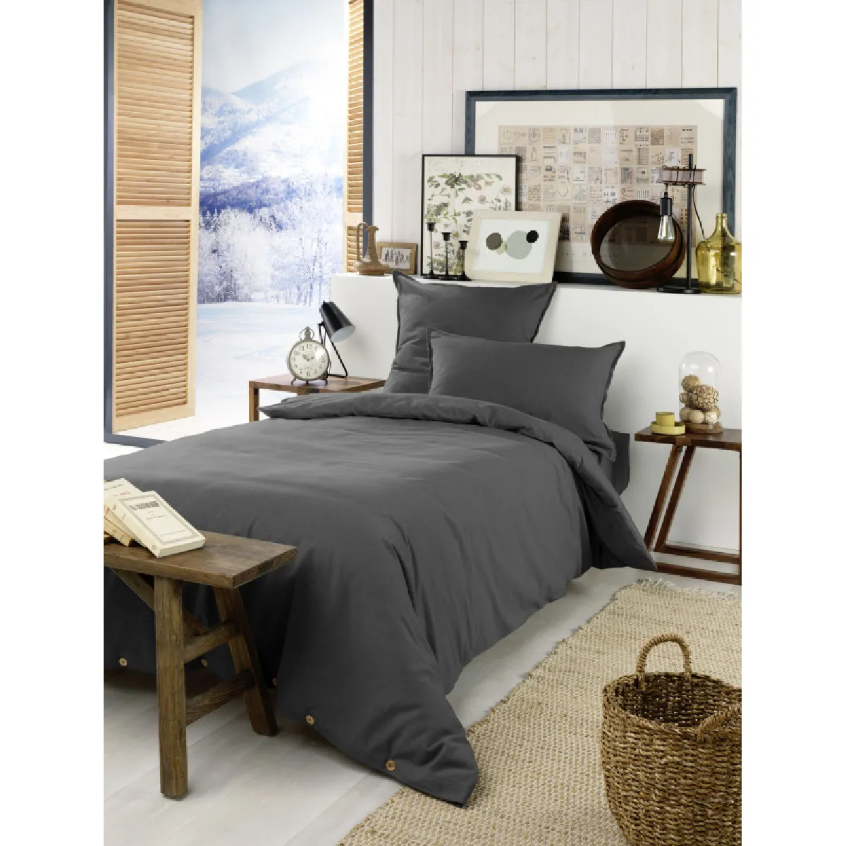 Housse De Couette "candice" Toutes Dimensions Flanelle De Coton L'effet Papillon