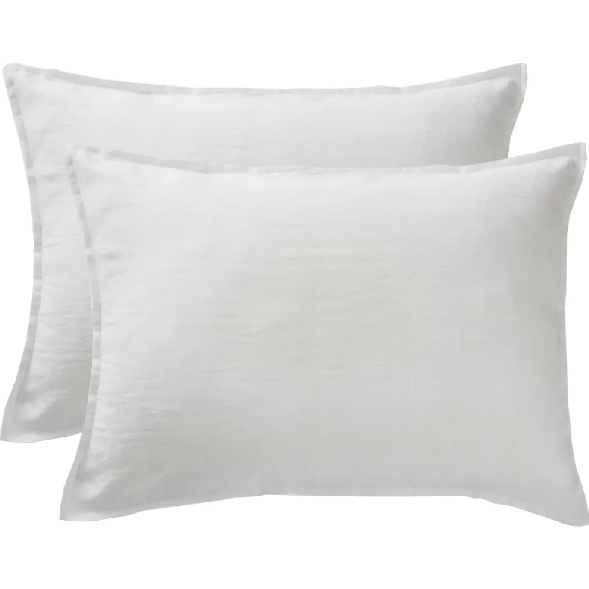 Lot De 2 Taies D'oreiller "soline" 60 X 60 Cm & 50 X 70 Cm "lin Lavé" L'effet Papillon