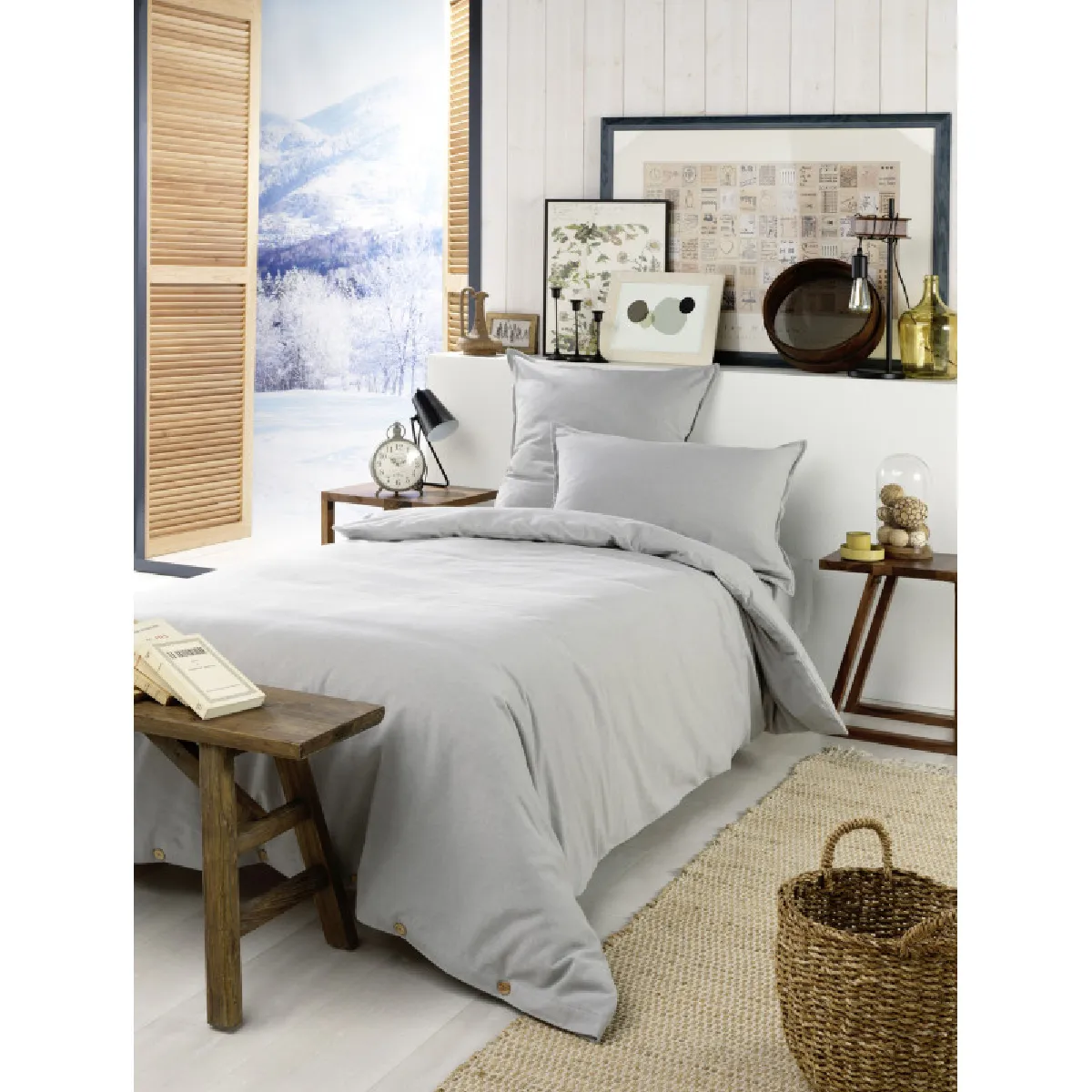 Housse De Couette "candice" Toutes Dimensions Flanelle De Coton L'effet Papillon