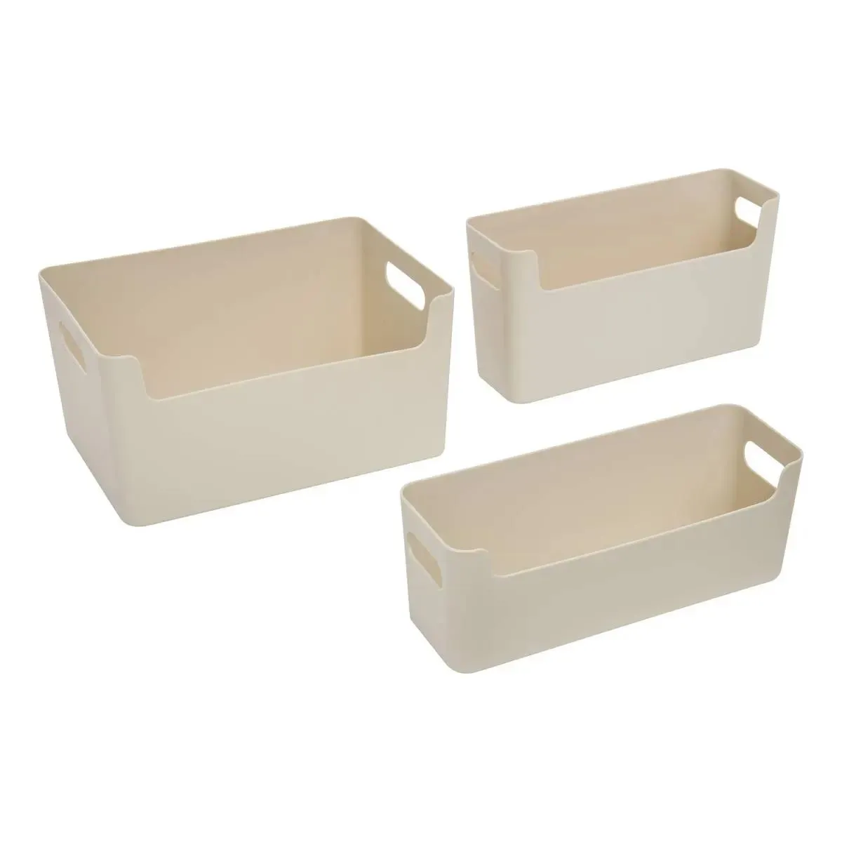 Organiseur Essentiels L25,4/25,5/26,3cm Beige 3 Pièces - 5five