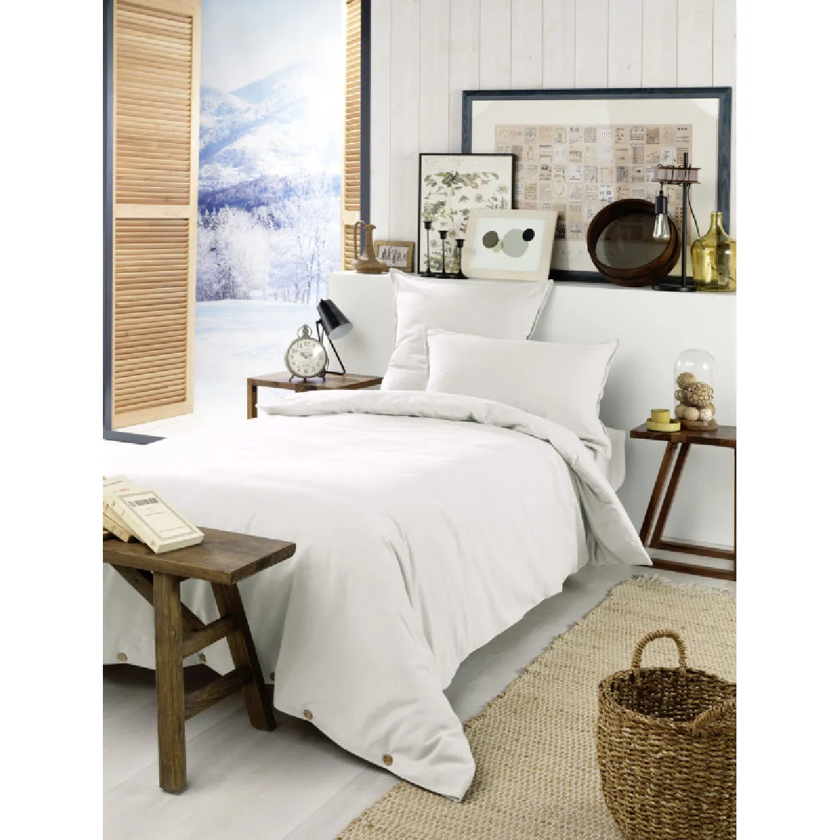 Housse De Couette "candice" Toutes Dimensions Flanelle De Coton L'effet Papillon