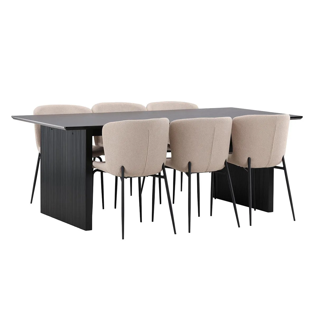 Vail Dining Table with Modesto Chairs