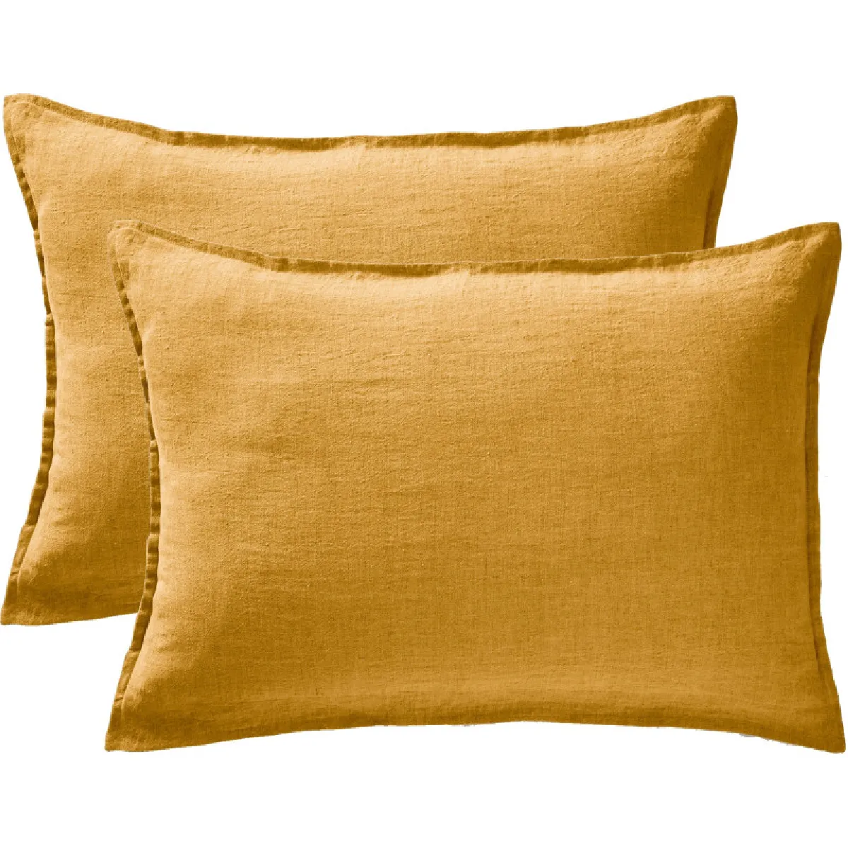 Lot De 2 Taies D'oreiller "soline" 60 X 60 Cm & 50 X 70 Cm "lin Lavé" L'effet Papillon