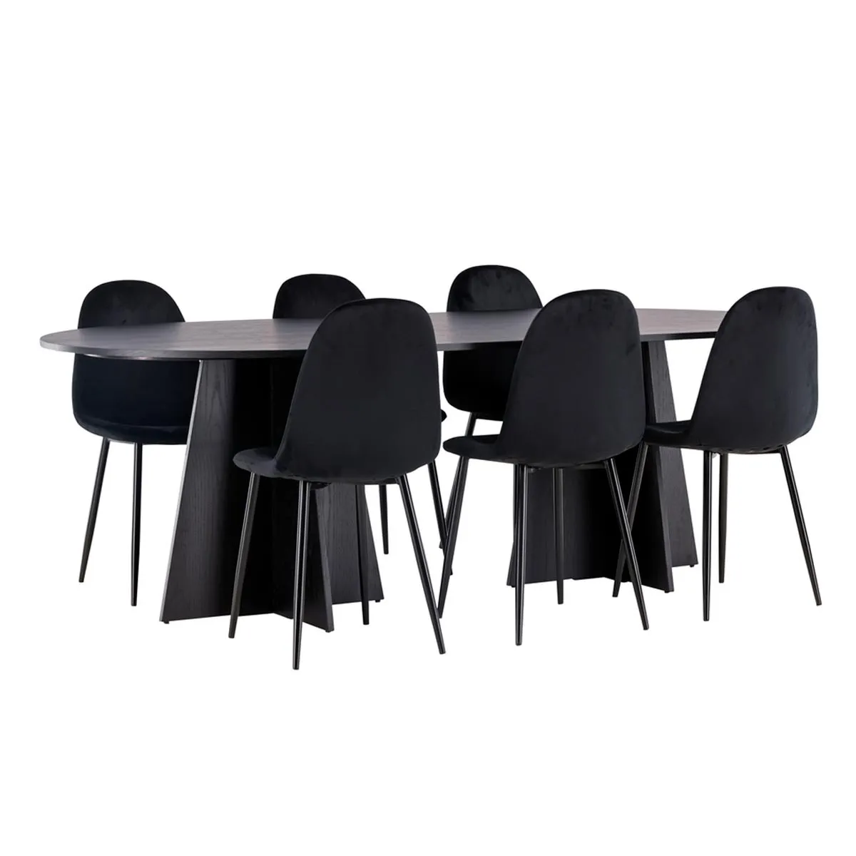 Bootcut Dining Table with Polar Chairs