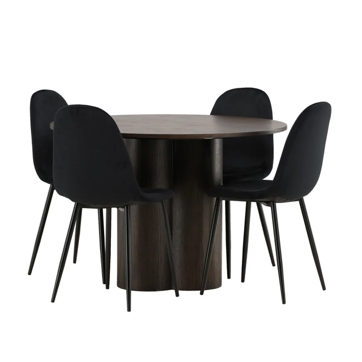 Olivia Dining Table with Polar Chairs