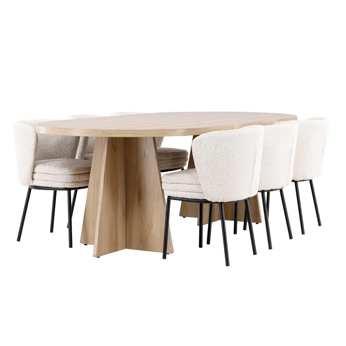 Bootcut Dining Table with Agnes Chairs