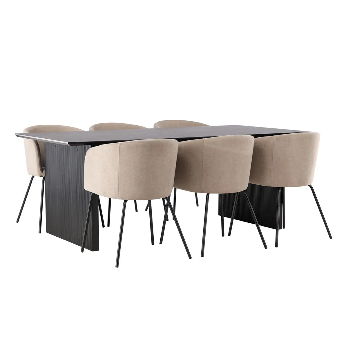 Vail Dining Table with Berit Chairs