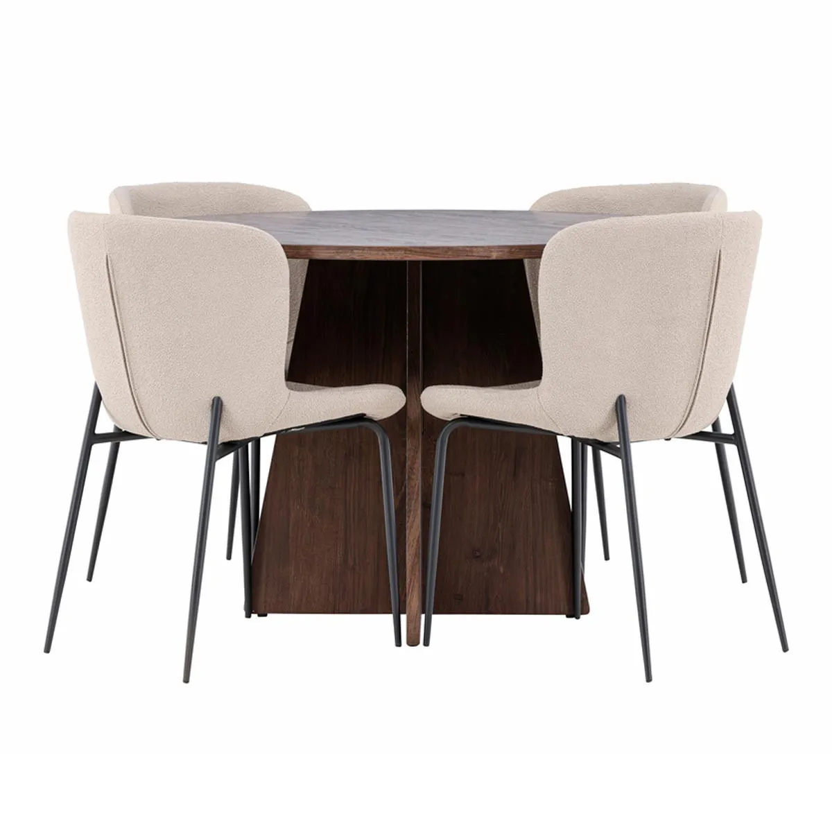 Bootcut Dining Table with Modesto Chairs