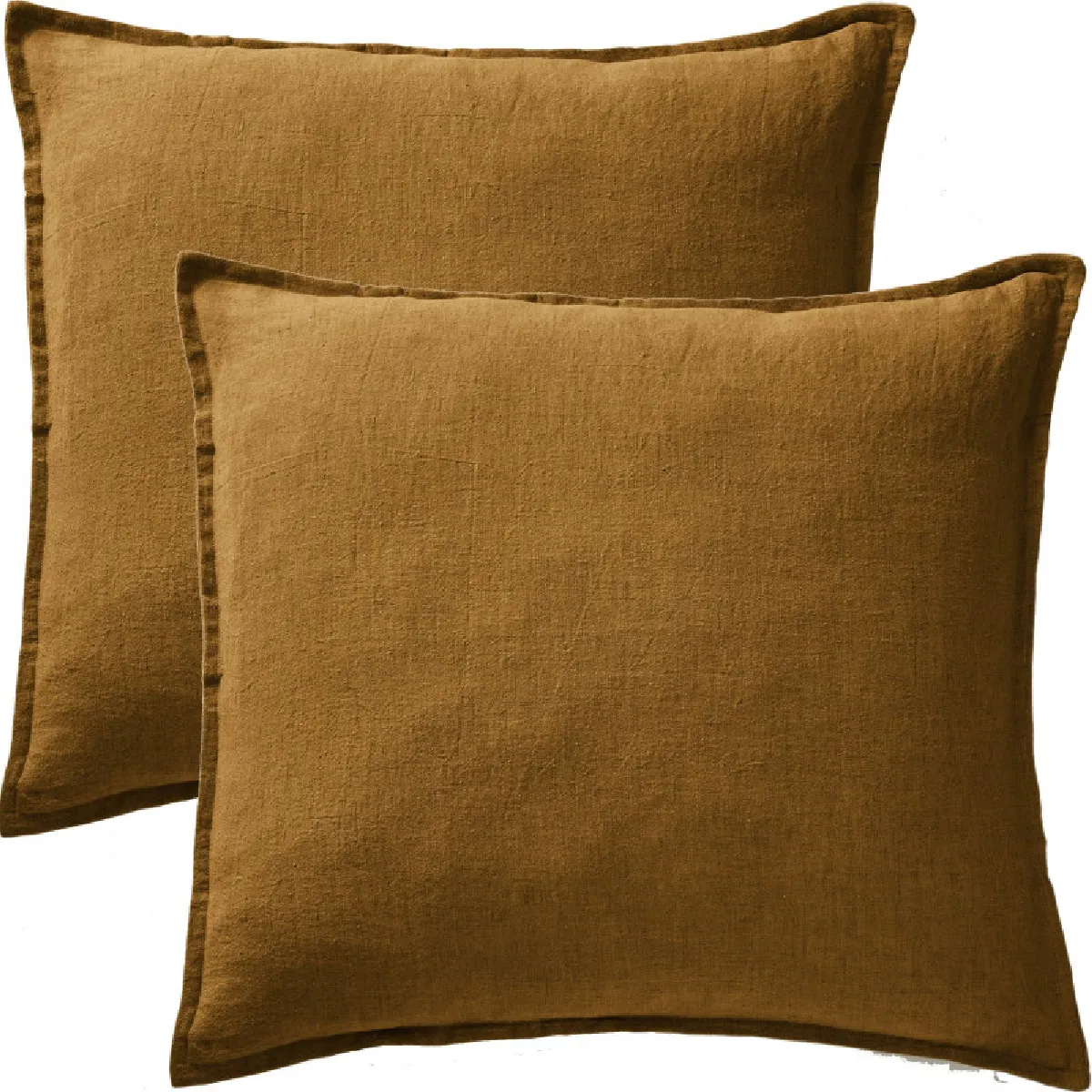 Lot De 2 Taies D'oreiller "soline" 60 X 60 Cm & 50 X 70 Cm "lin Lavé" L'effet Papillon