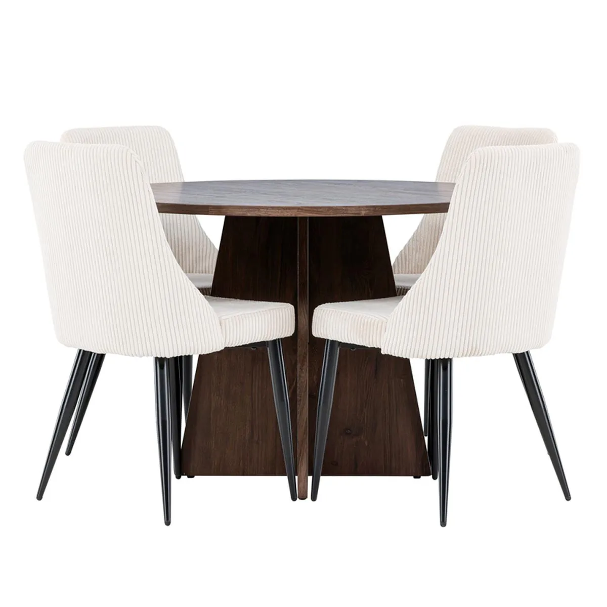 Bootcut Dining Table with Leone Chairs