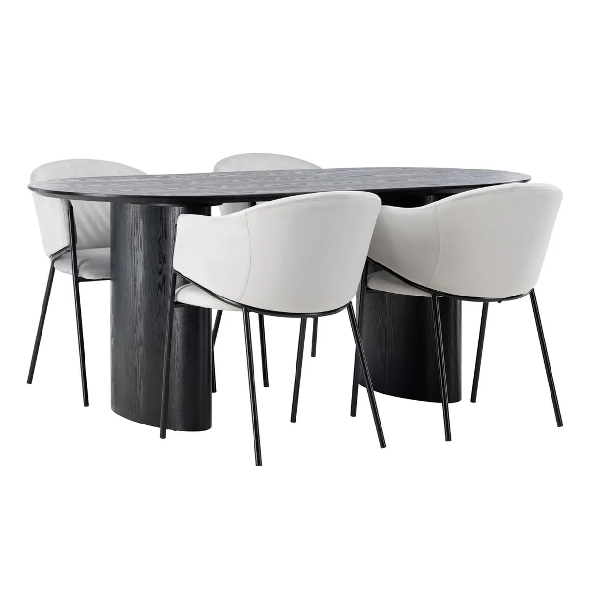 Isolde Dining Table with Evelina Chairs
