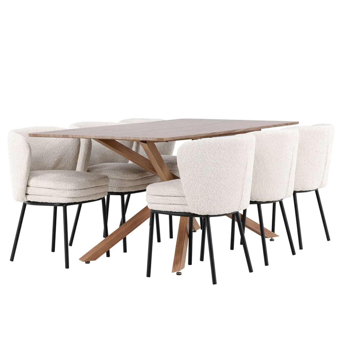Piazza Dining Table with Agnes Chairs