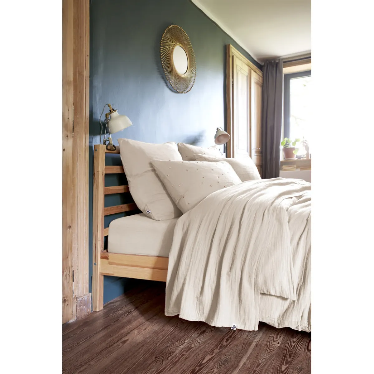 Parure de draps 4 pièces & 5 pièces "Gaïa" Gaze de Coton - Gaïa Pampa - Parure de draps 4 pièces (1 Drap plat 240 x 300 + 1 Drap h