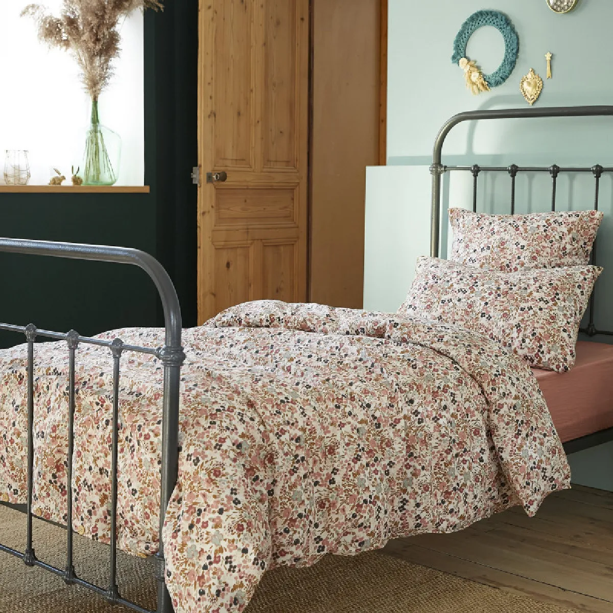 Housse De Couette "capucine" Toutes Dimensions "gaze De Coton" L'effet Papillon