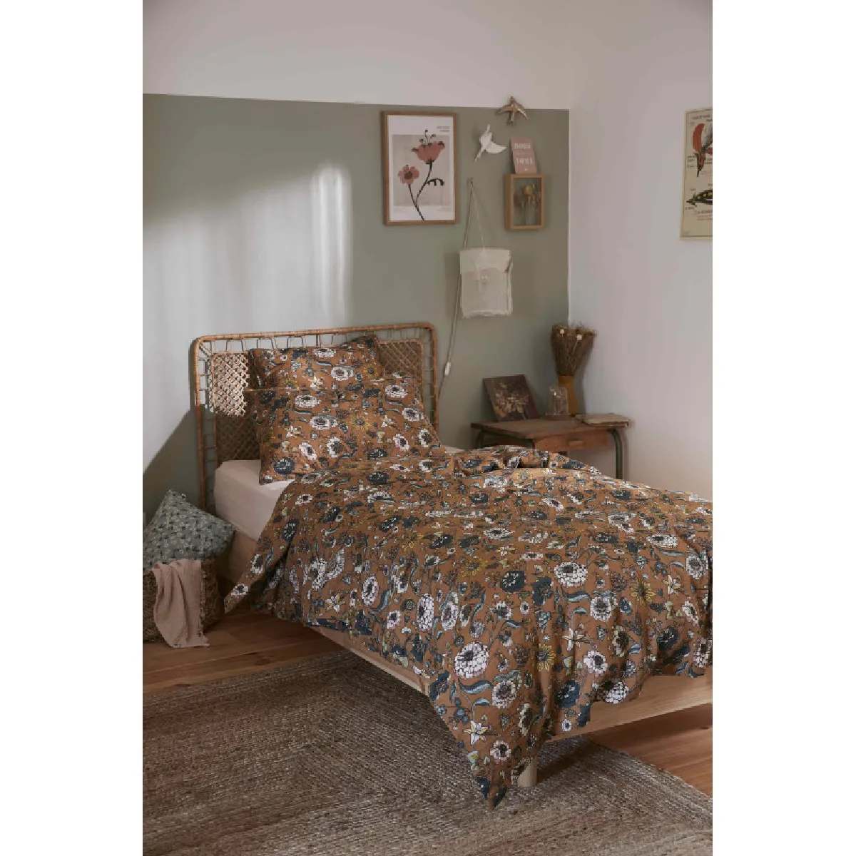 Housse De Couette "camélia" Toutes Dimensions "gaze De Coton" L'effet Papillon