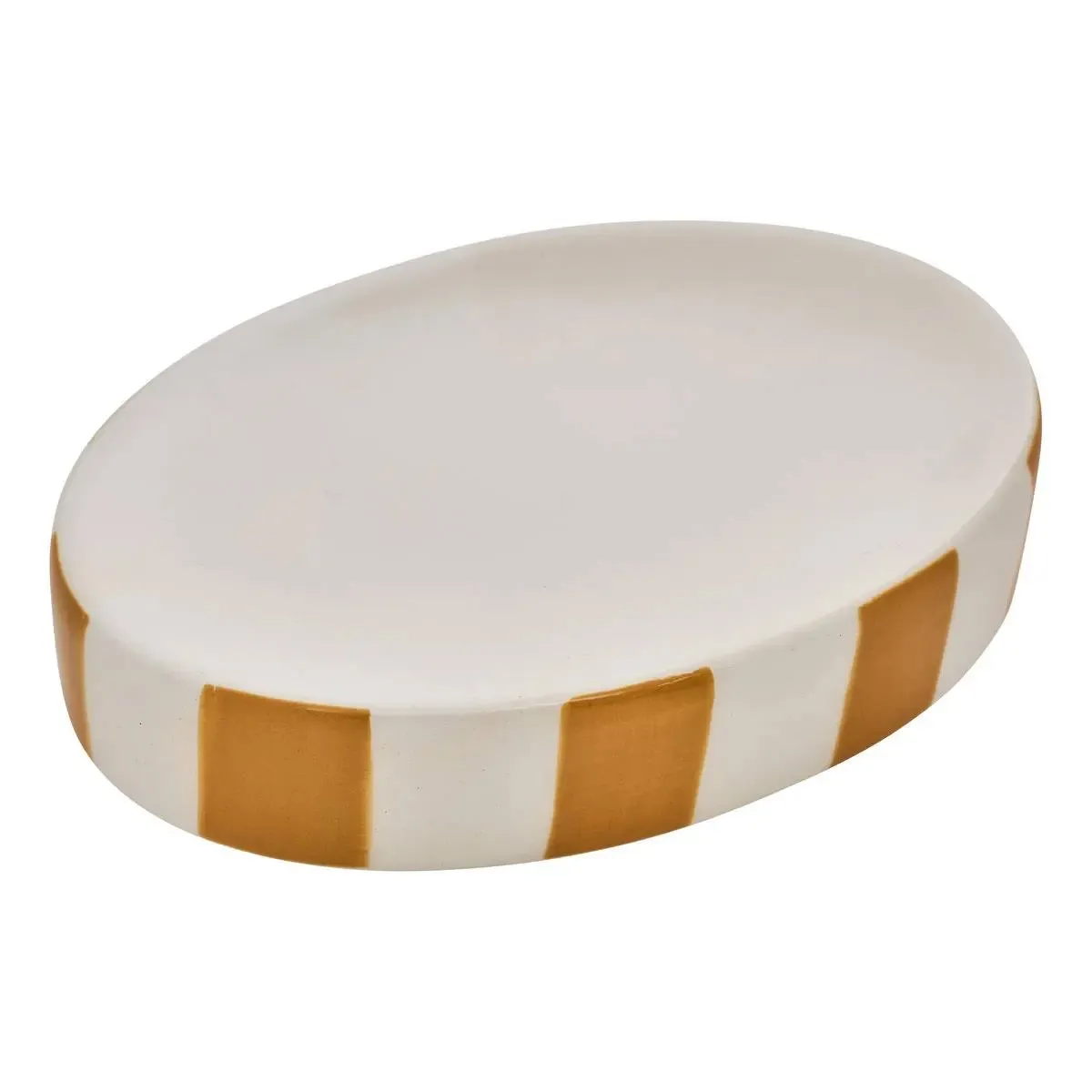 Porte-savon Strio Rayures Orange Blé H3cm - 5five