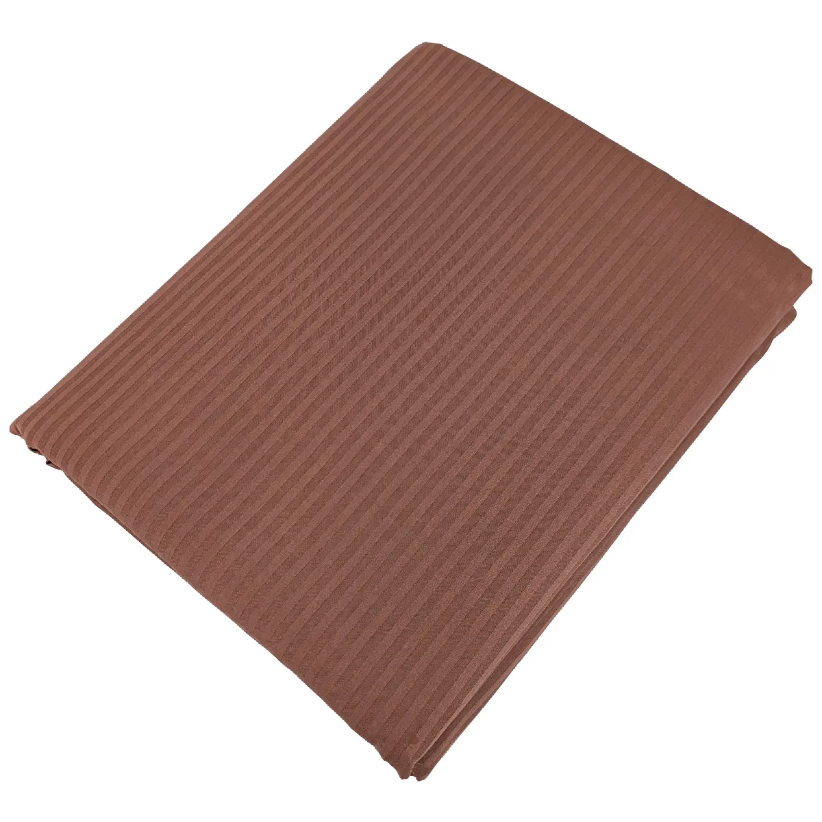 Drap Plat 280x325 Cm En 100% Satin De Coton Grand Hôtel Marron