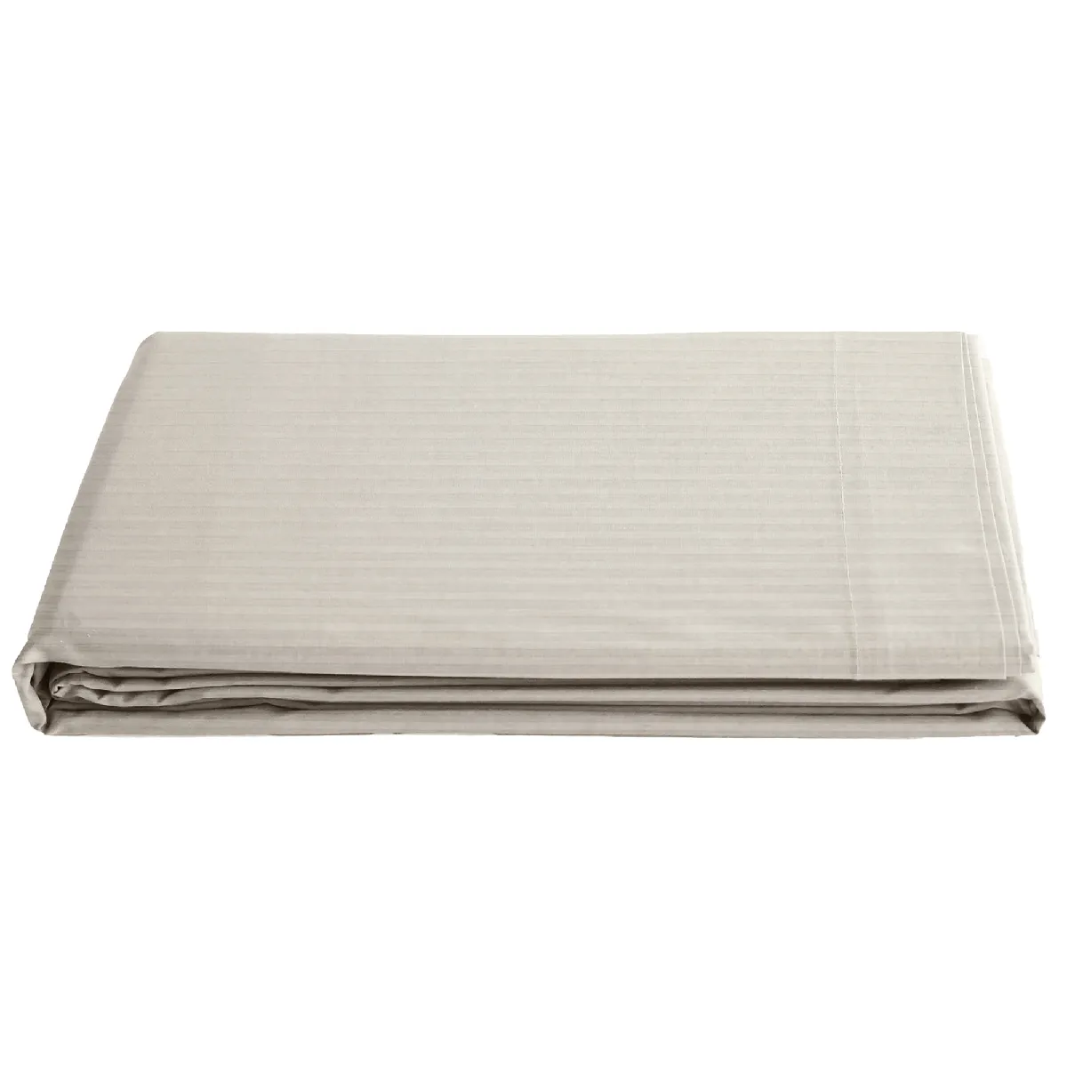 Drap Plat 270x300 Cm Satin Concerto À Rayures Beige Lin