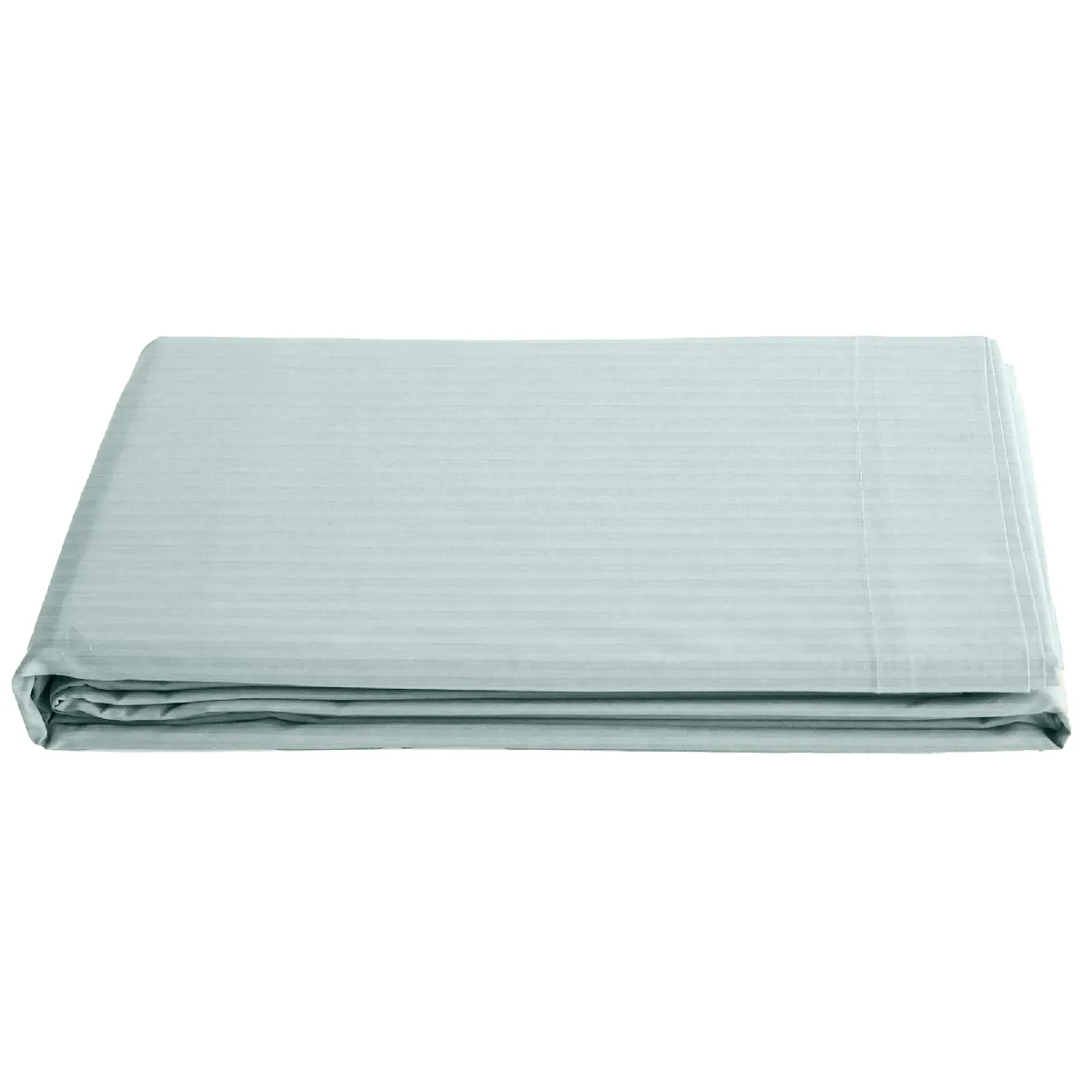 Drap Plat 270x300 Cm Satin Concerto À Rayures Vert Lichen