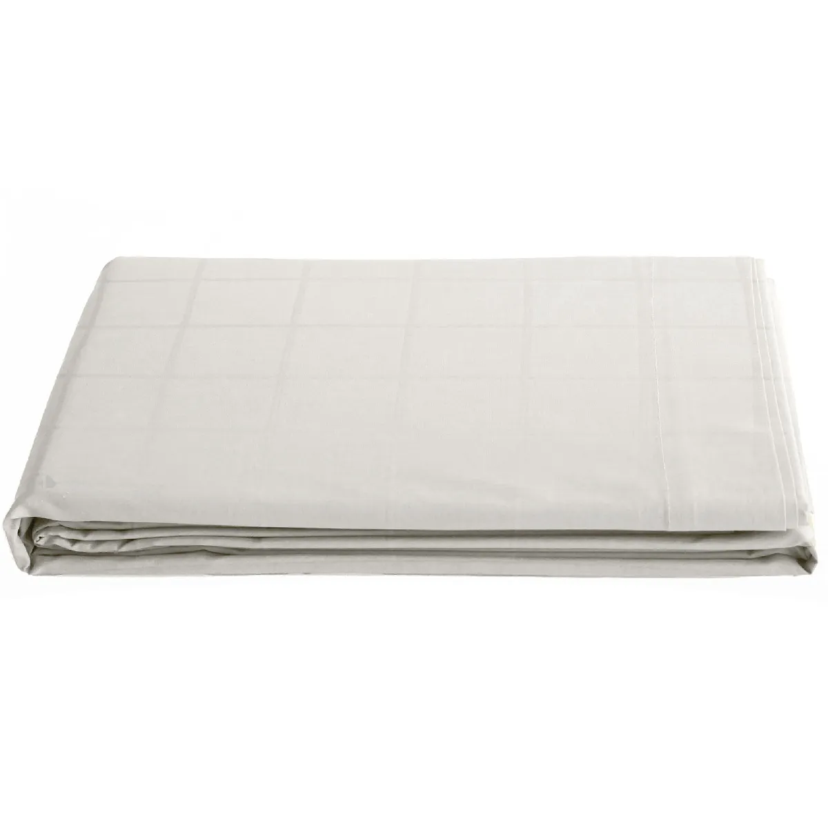 Drap Plat 270x300 Cm Satin Concerto À Carreaux Beige Craie