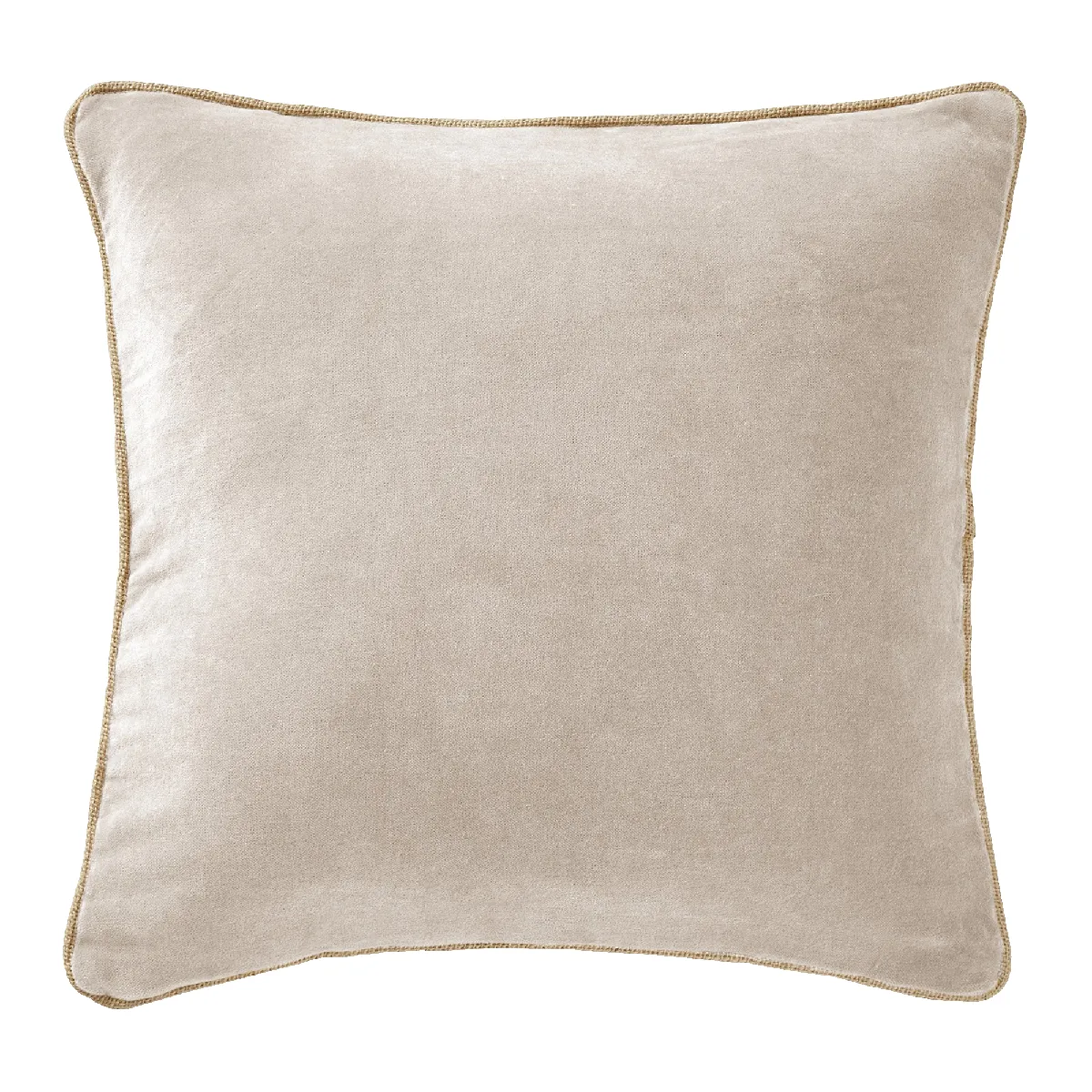 Coussin 45x45 Cm Velours De Coton Naturel