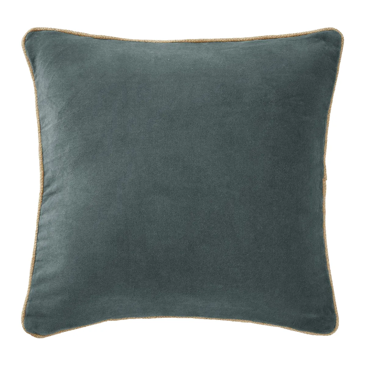 Coussin 45x45 Cm Velours De Coton Ardoise