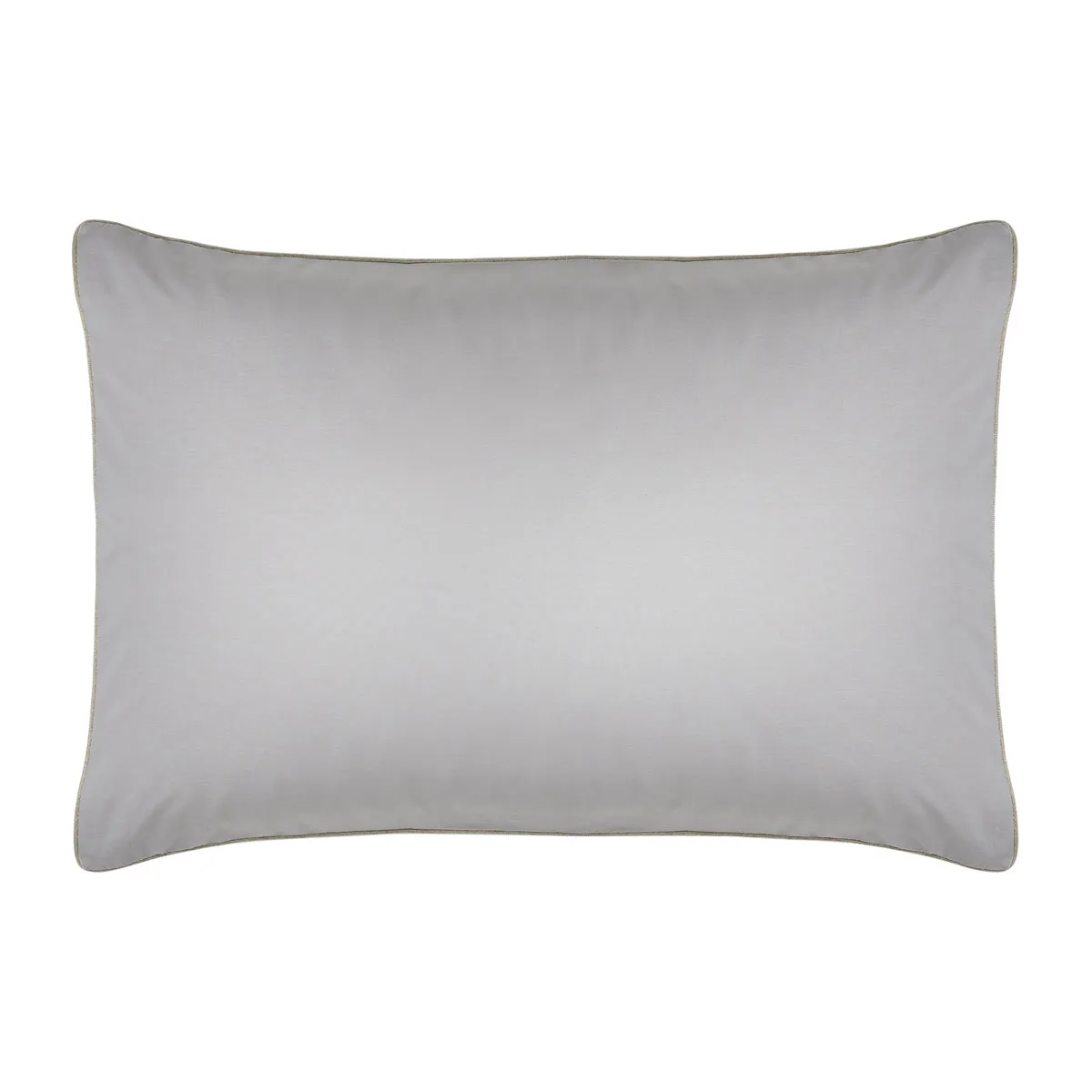 Lot De 2 Taies D'oreiller Unies En Coton Bio, Gris Falaise - 50 X 70 Cm - Gris