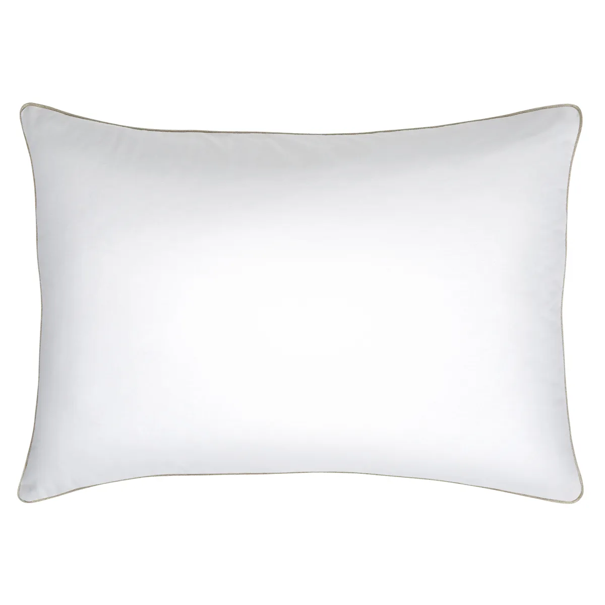 Lot De 2 Taies D'oreiller Unie En Coton Bio, Blanc D'ecume - 50 X 75 Cm - Blanc