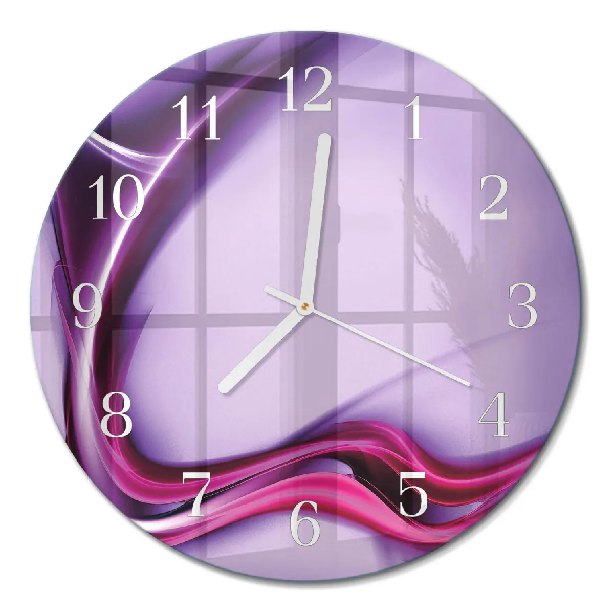 Horloge Ronde Murale Tulup fi30 cm Abstraction Aiguilles blanches