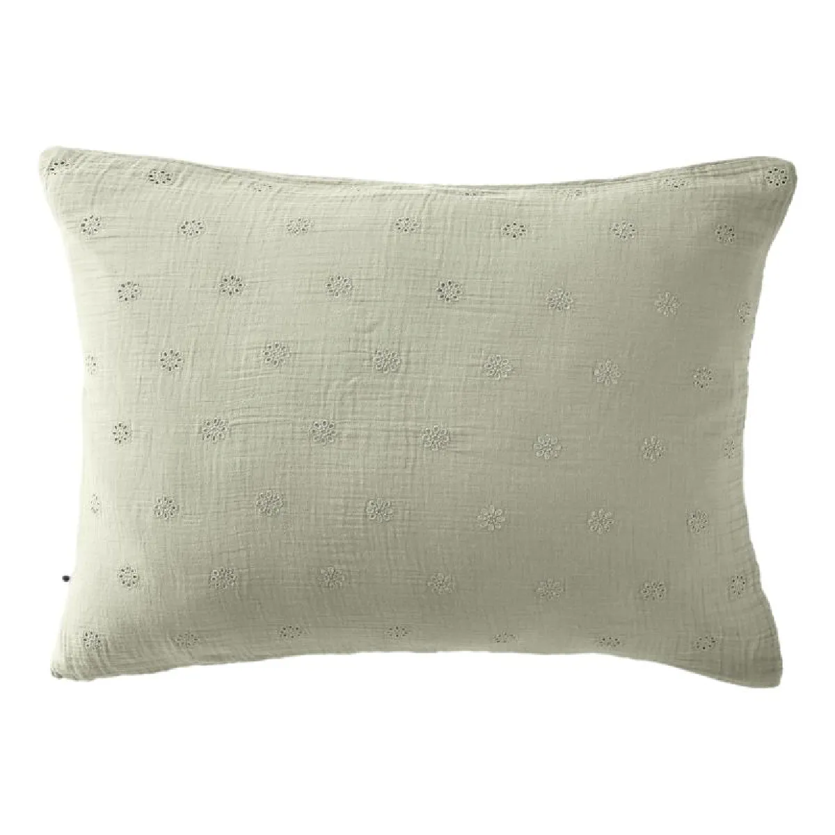 Taie D'oreiller Brodée Déco "gaïa Boho" 60 X 60 Cm & 50 X 70 Cm "gaze De Coton" L'effet Papillon