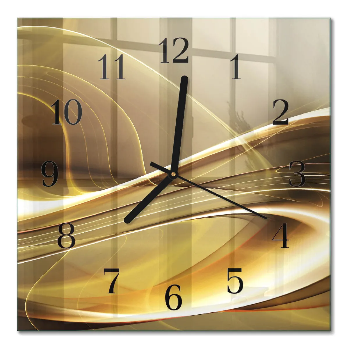 Horloge Murale Tulup 30x30 cm Lignes abstraites Aiguilles noires