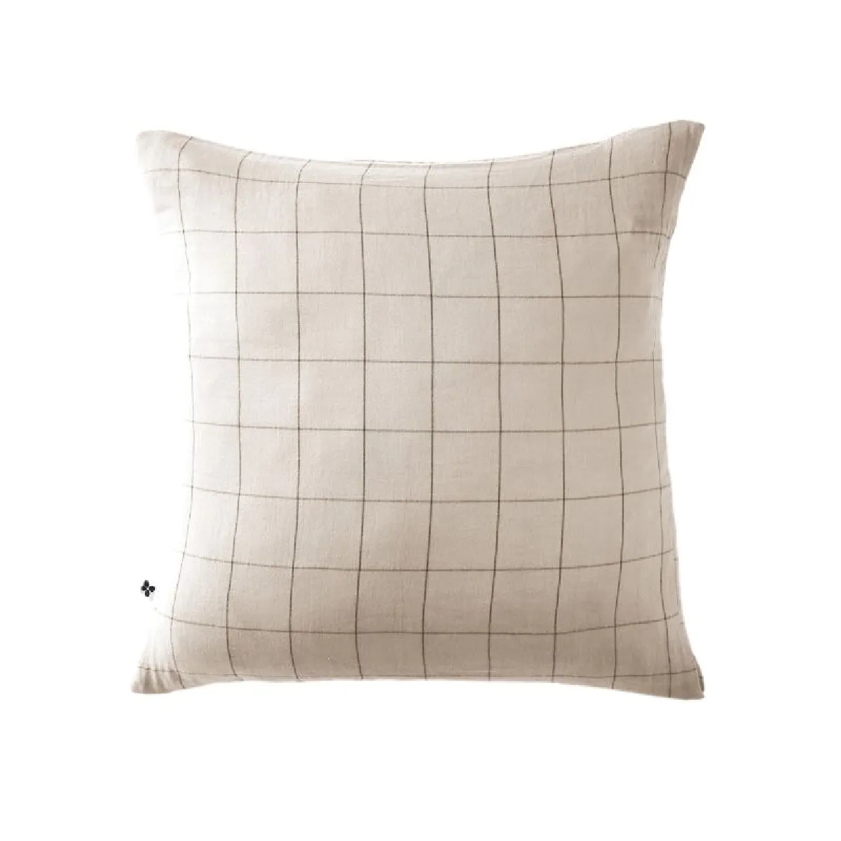 Taie D'oreiller Tissé-teint Grands Carreaux Déco "gaïa Match" 60 X 60 Cm & 50 X 70 Cm "gaze De Coton" L'effet Papillon