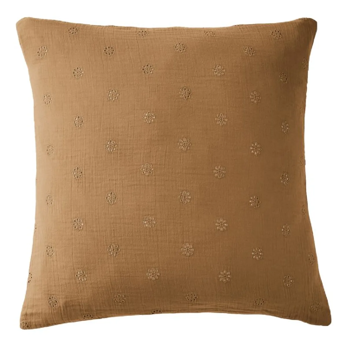 Taie D'oreiller Brodée Déco "gaïa Boho" 60 X 60 Cm & 50 X 70 Cm "gaze De Coton" L'effet Papillon