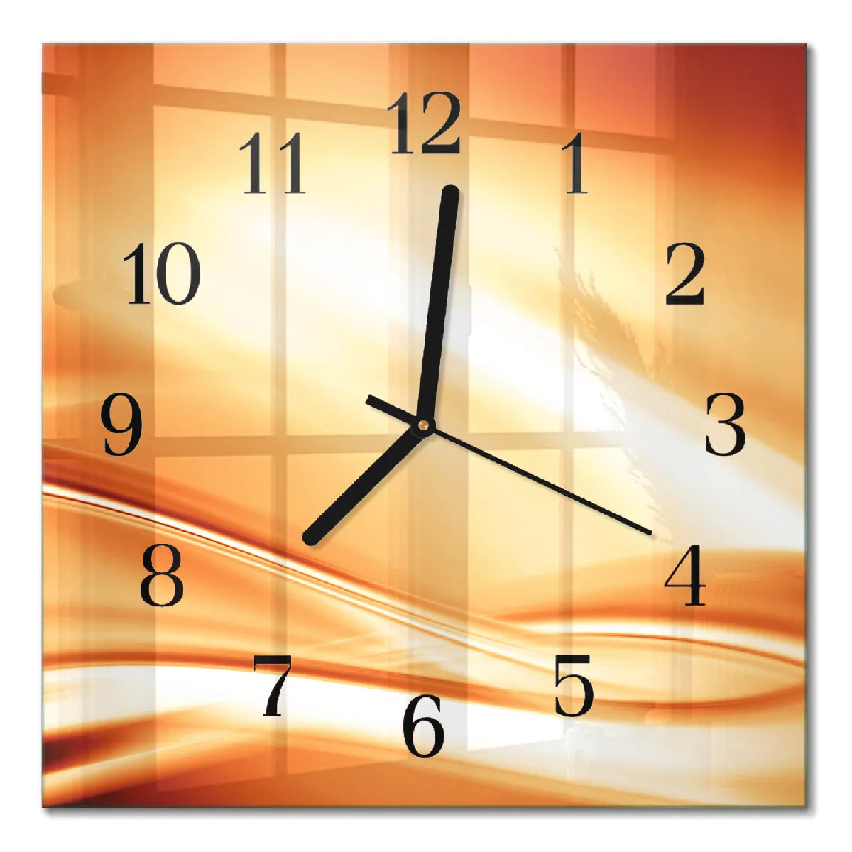 Horloge Murale Carrée Tulup 30x30 cm Abstraction Aiguilles noires