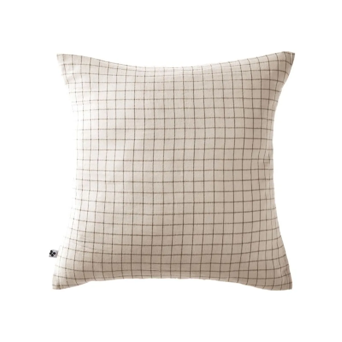 Taie D'oreiller Tissé-teint Petits Carreaux Déco "gaïa Mix" 60 X 60 Cm & 50 X 70 Cm "gaze De Coton" L'effet Papillon