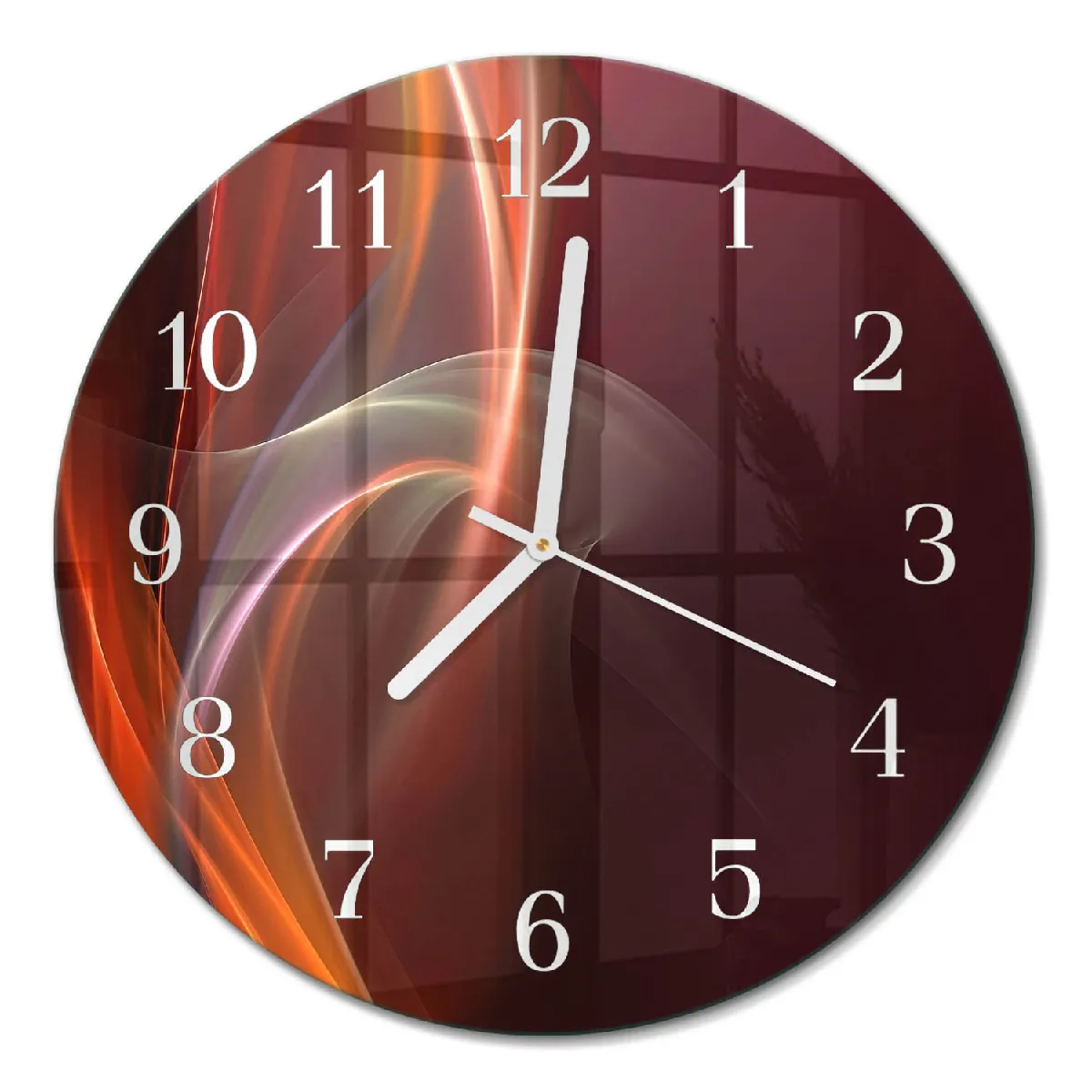 Horloge Murale Tulup fi30 cm Lignes abstraites Aiguilles blanches
