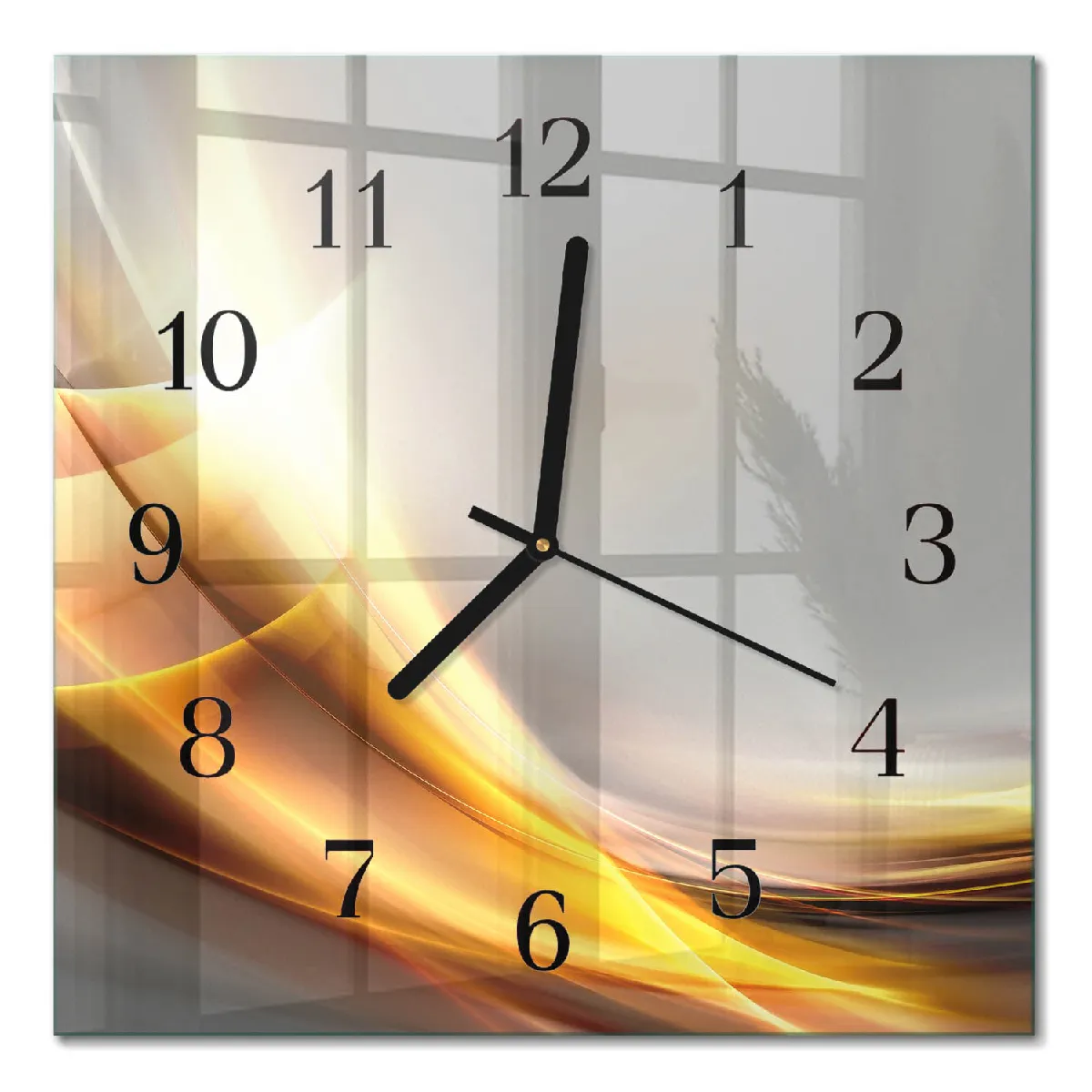 Horloge Murale Tulup 30x30 cm Abstraction Aiguilles noires