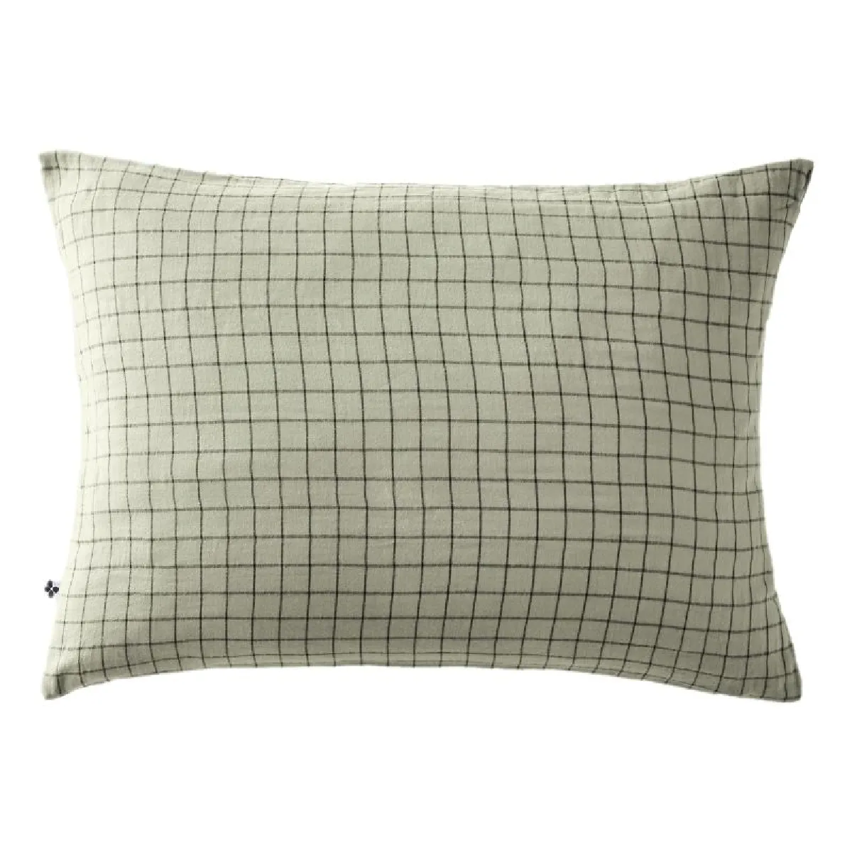 Taie D'oreiller Tissé-teint Petits Carreaux Déco "gaïa Mix" 60 X 60 Cm & 50 X 70 Cm "gaze De Coton" L'effet Papillon
