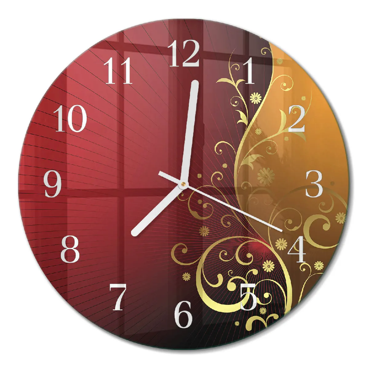 Horloge Ronde Tulup fi30 cm Abstraction Aiguilles blanches