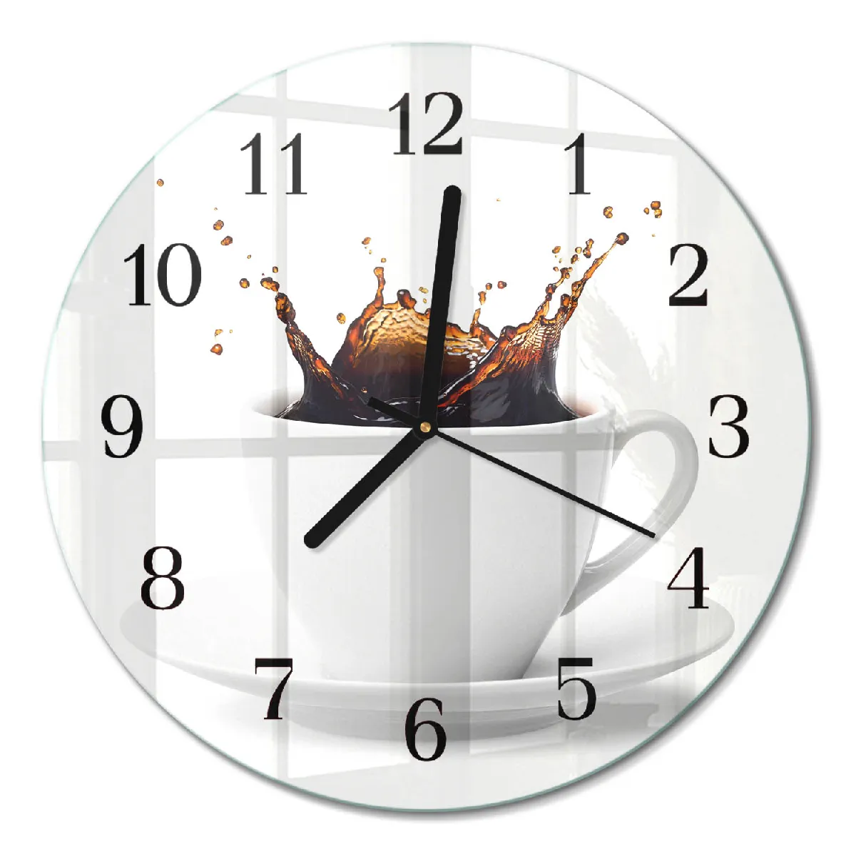 Horloge Ronde Tulup fi30 cm Café Aiguilles noires