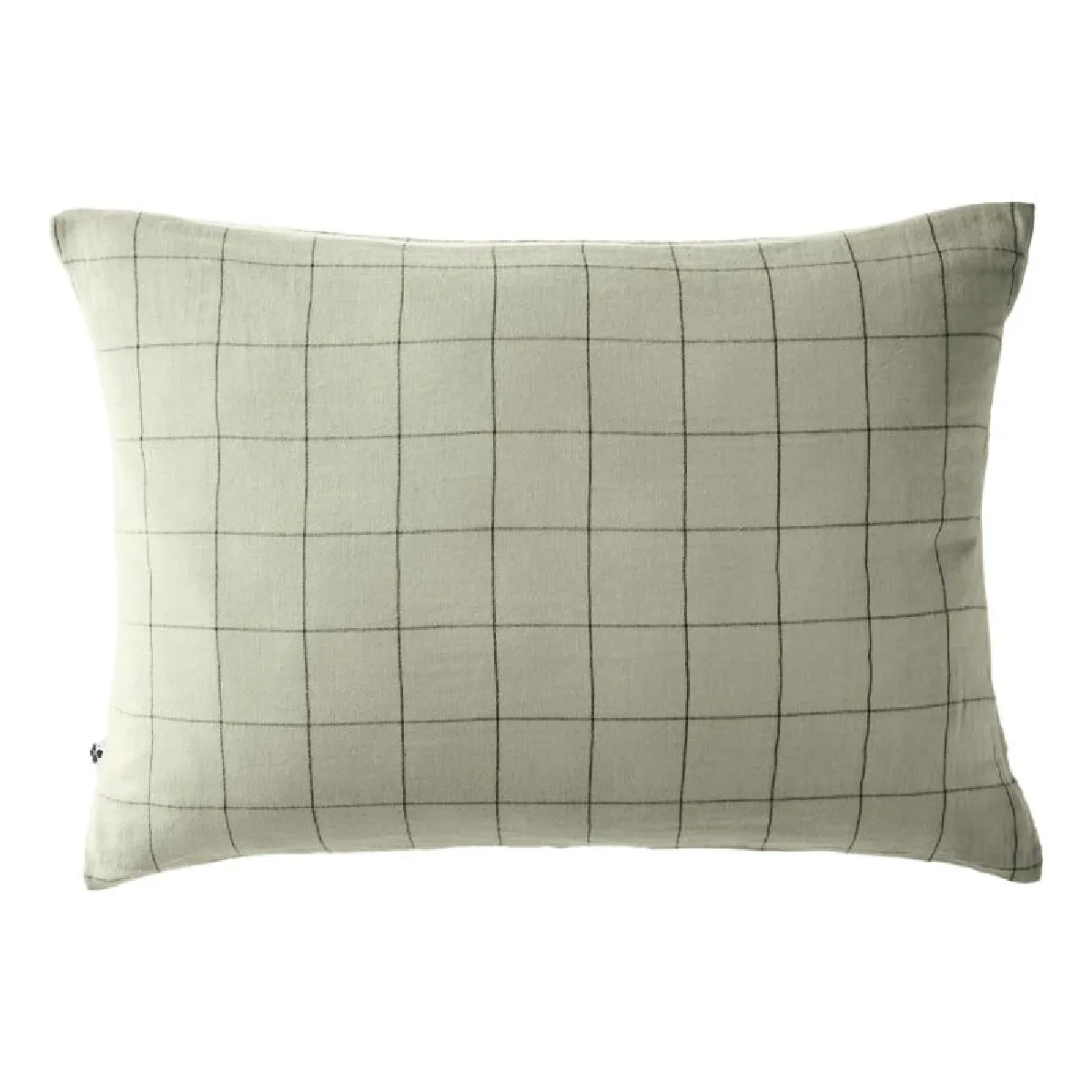 Taie D'oreiller Tissé-teint Grands Carreaux Déco "gaïa Match" 60 X 60 Cm & 50 X 70 Cm "gaze De Coton" L'effet Papillon